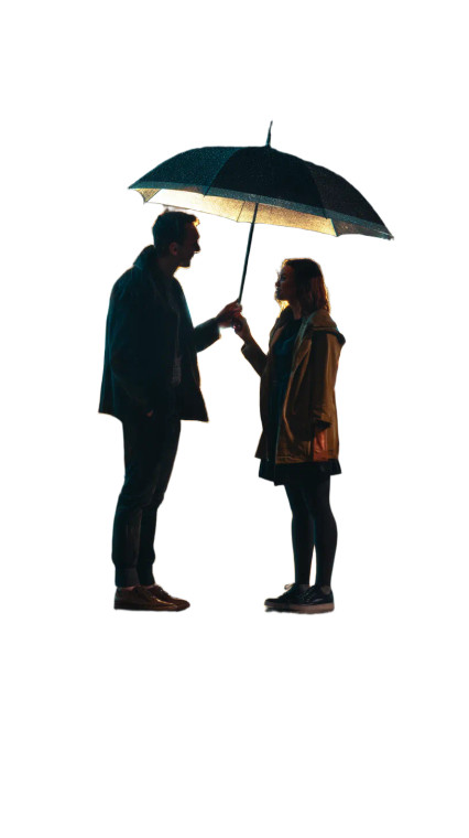 Romantic Rain Encounter V2 Vinyl Car Decal Sticker – Waterproof & UV-Resistant 8"