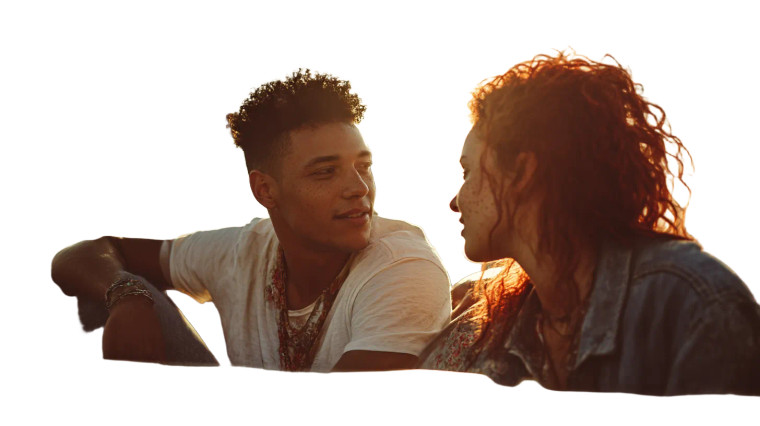 Vintage Couple Romance Vinyl Car Decal Sticker – Waterproof & UV-Resistant 8"