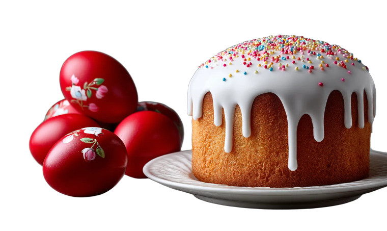 Decorated Kulich Cake Vinyl Car Decal Sticker – Waterproof & UV-Resistant 8"