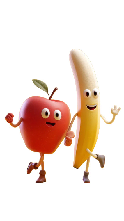 Dancing Fruit Duo Vinyl Car Decal Sticker – Waterproof & UV-Resistant 8"