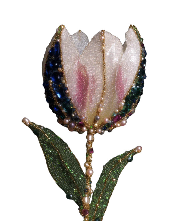 Gemstone Tulip Vinyl Car Decal Sticker – Waterproof & UV-Resistant 8"