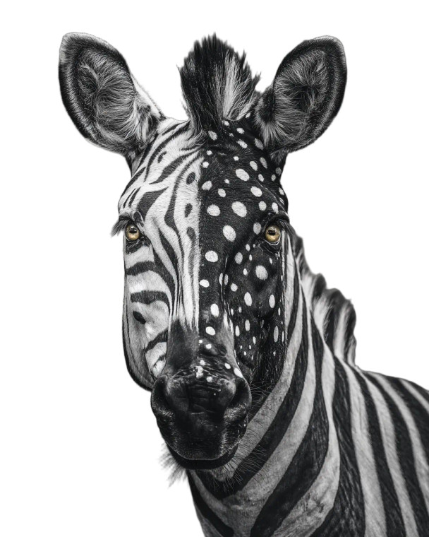 Polka Dot Zebra Vinyl Car Decal Sticker – Waterproof & UV-Resistant 8"