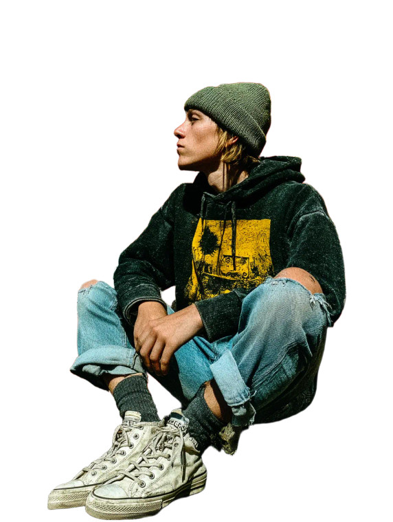 Sad Young Man V3 Vinyl Car Decal Sticker – Waterproof & UV-Resistant 8"