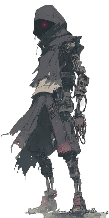 Dystopian Robot V2 Vinyl Car Decal Sticker – Waterproof & UV-Resistant 8"