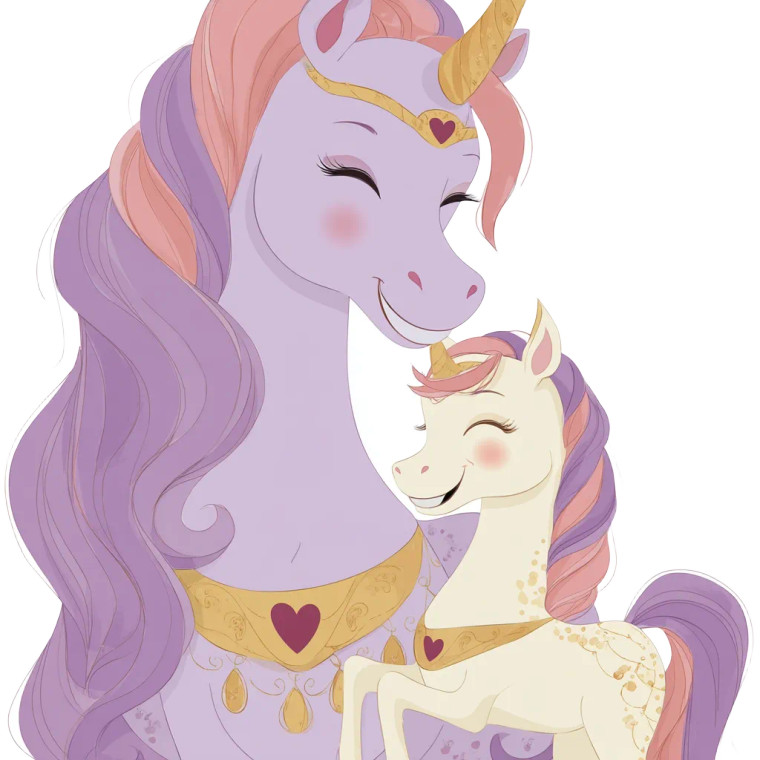 Unicorn Mom Baby Vinyl Car Decal Sticker – Waterproof & UV-Resistant 8"
