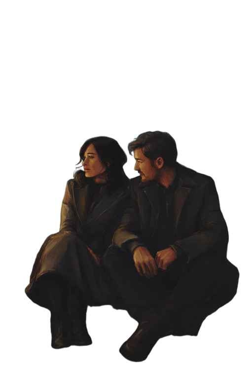 Mature Couple At Night Vinyl Car Decal Sticker – Waterproof & UV-Resistant 8"