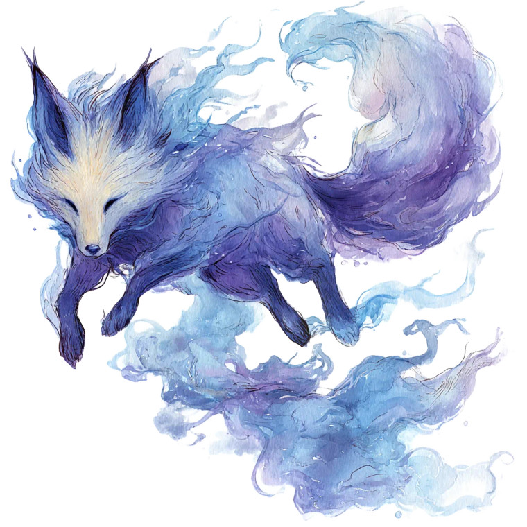 Mystical Glowing Fox Vinyl Car Decal Sticker – Waterproof & UV-Resistant 8"