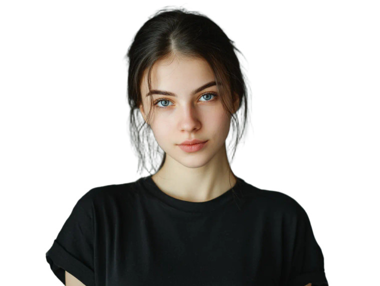 Russian Girl Portrait Vinyl Car Decal Sticker – Waterproof & UV-Resistant 8"