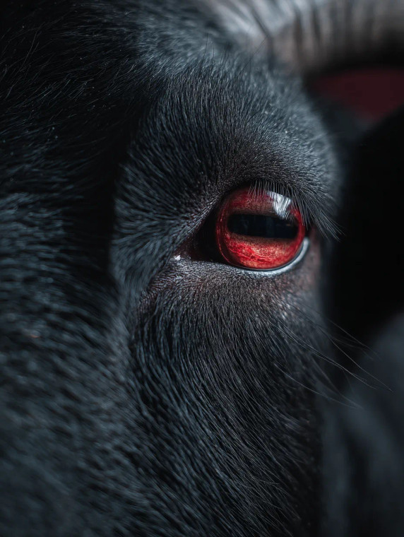 Glowing Goat Eye Vinyl Car Decal Sticker – Waterproof & UV-Resistant 8"