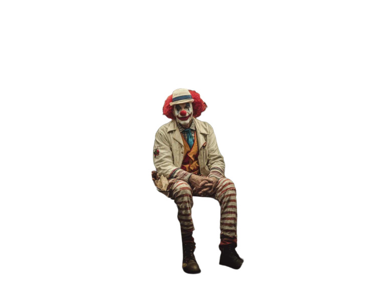 Tired Subway Clown Vinyl Car Decal Sticker – Waterproof & UV-Resistant 8"