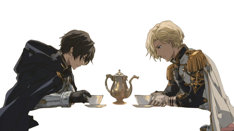 Tense Tea Meeting Vinyl Car Decal Sticker – Waterproof & UV-Resistant 8"