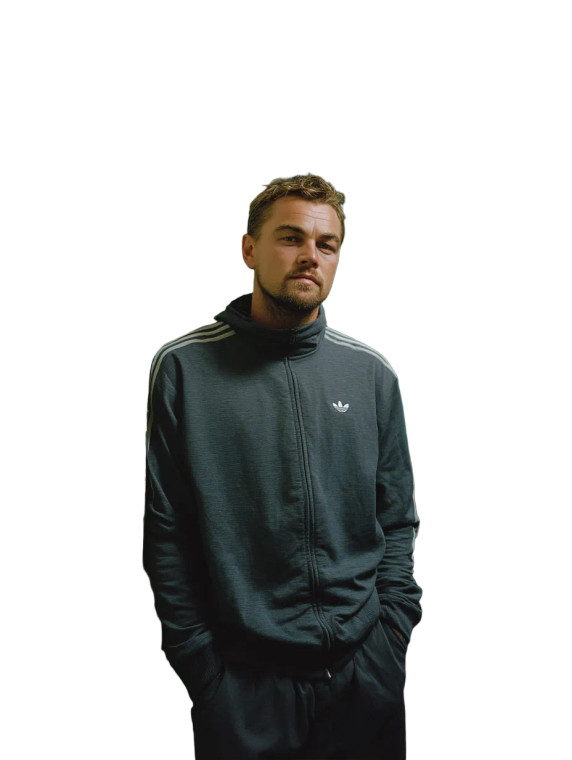 Dicaprio In Tracksuit Vinyl Car Decal Sticker – Waterproof & UV-Resistant 8"