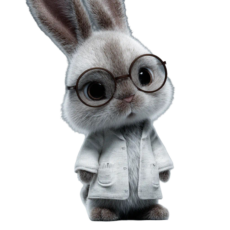 Dwarf Rabbit Psychologist Vinyl Car Decal Sticker – Waterproof & UV-Resistant 8"