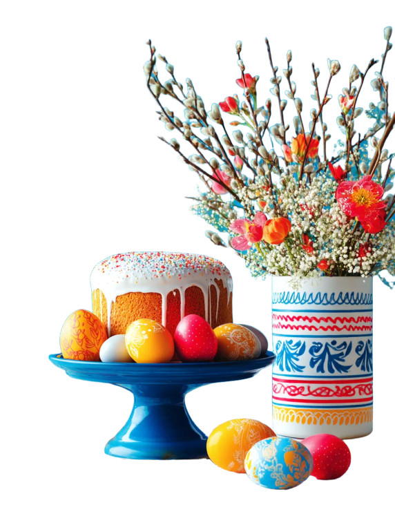 Russian Easter Cake V2 Vinyl Car Decal Sticker – Waterproof & UV-Resistant 8"