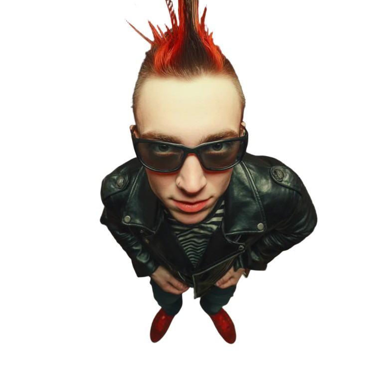 Punk Rocker Dancing Vinyl Car Decal Sticker – Waterproof & UV-Resistant 8"