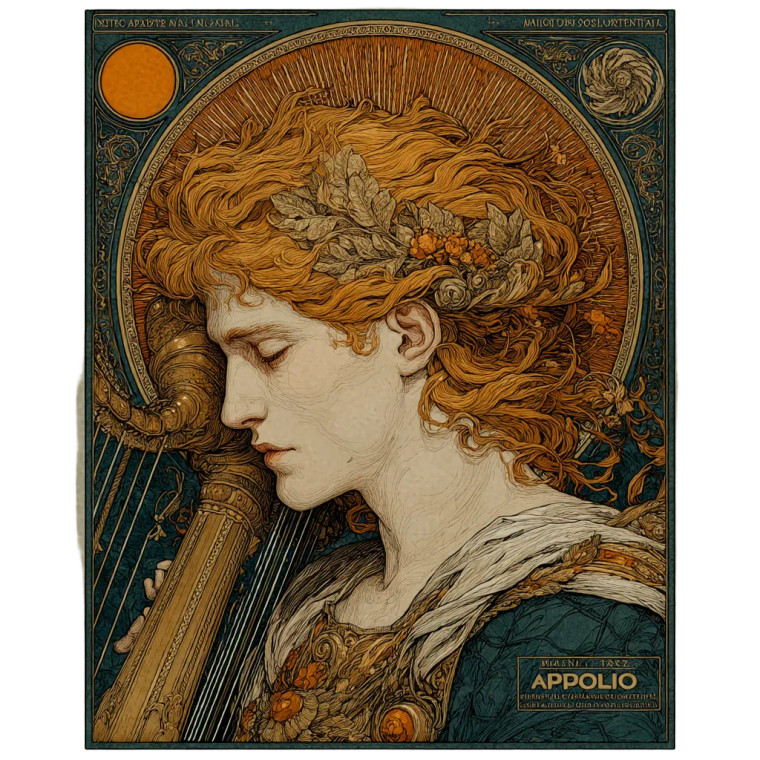 Apollo God Vinyl Car Decal Sticker – Waterproof & UV-Resistant 8"