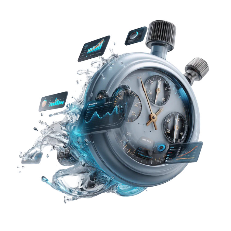 Futuristic Stopwatch Dashboard Vinyl Car Decal Sticker – Waterproof & UV-Resistant 8"