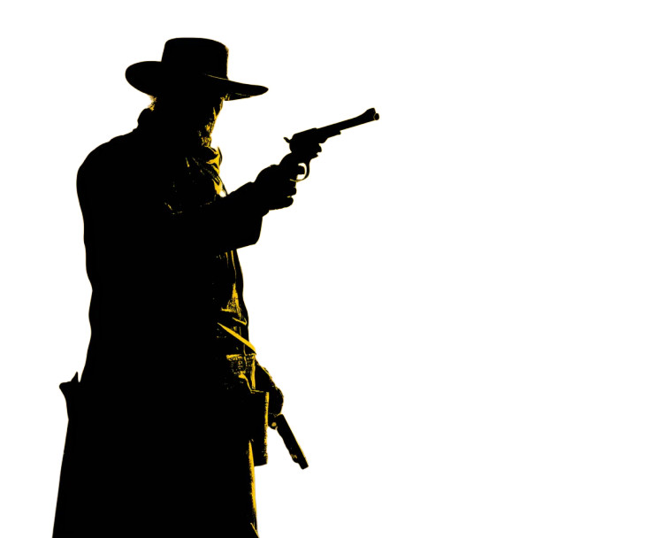 Gunfight Cowboy V2 Vinyl Car Decal Sticker – Waterproof & UV-Resistant 8"