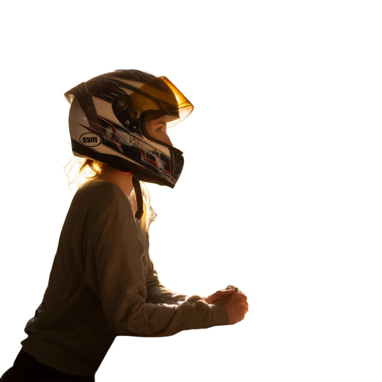 Student In Helmet Vinyl Car Decal Sticker – Waterproof & UV-Resistant 8"
