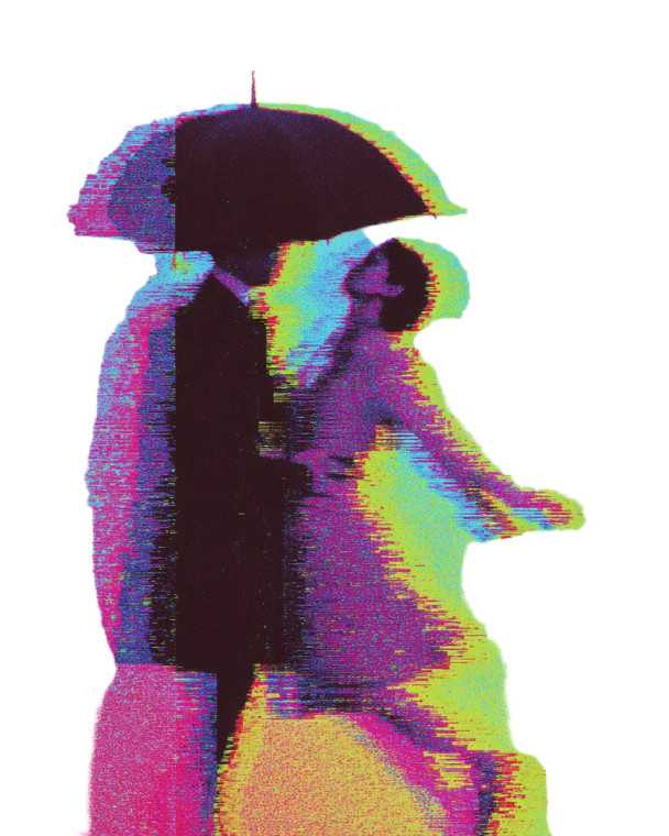 Rain Embrace Contrast Vinyl Car Decal Sticker – Waterproof & UV-Resistant 8"