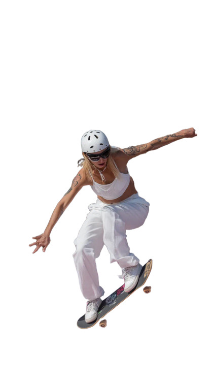 Korean Skater Jump Vinyl Car Decal Sticker – Waterproof & UV-Resistant 8"