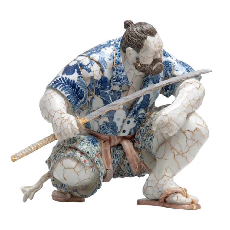 Kintsugi Doll Vinyl Car Decal Sticker – Waterproof & UV-Resistant 8"