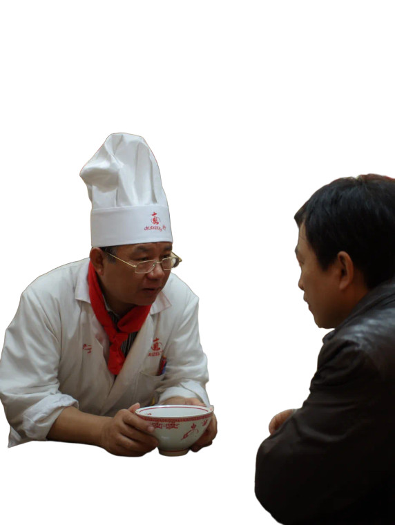 Angry Chinese Chef Vinyl Car Decal Sticker – Waterproof & UV-Resistant 8"