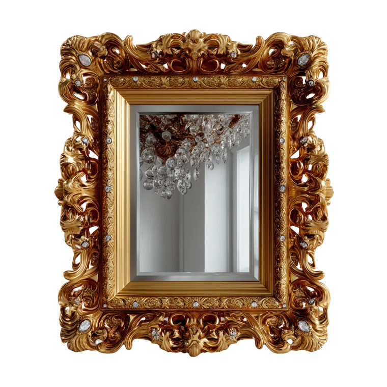 Ornate Gold Frame V4 Vinyl Car Decal Sticker – Waterproof & UV-Resistant 8"
