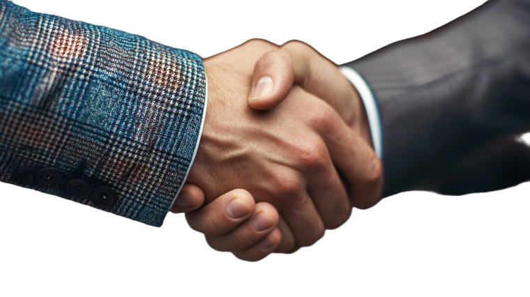 Elegant Handshake Vinyl Car Decal Sticker – Waterproof & UV-Resistant 8"