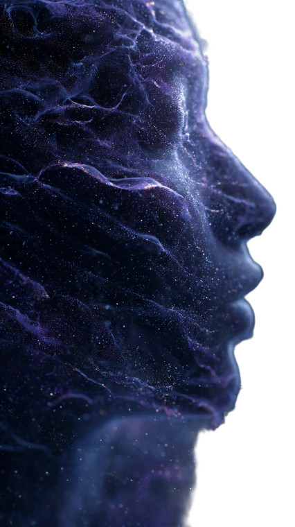 Starry Sky Face Vinyl Car Decal Sticker – Waterproof & UV-Resistant 8"