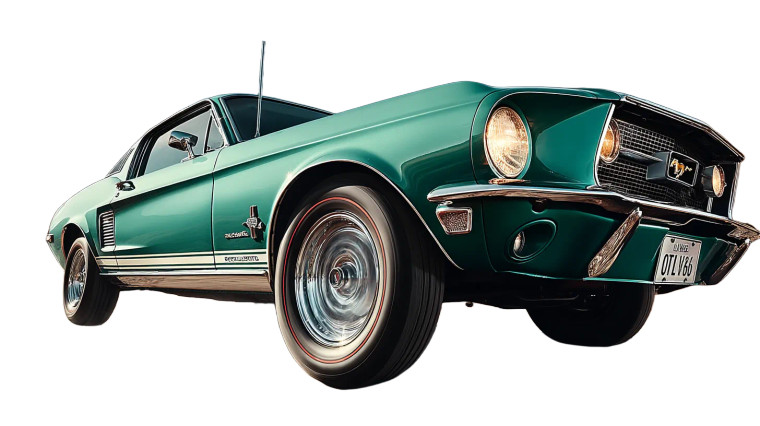 Vintage Mustang Wheel Vinyl Car Decal Sticker – Waterproof & UV-Resistant 8"