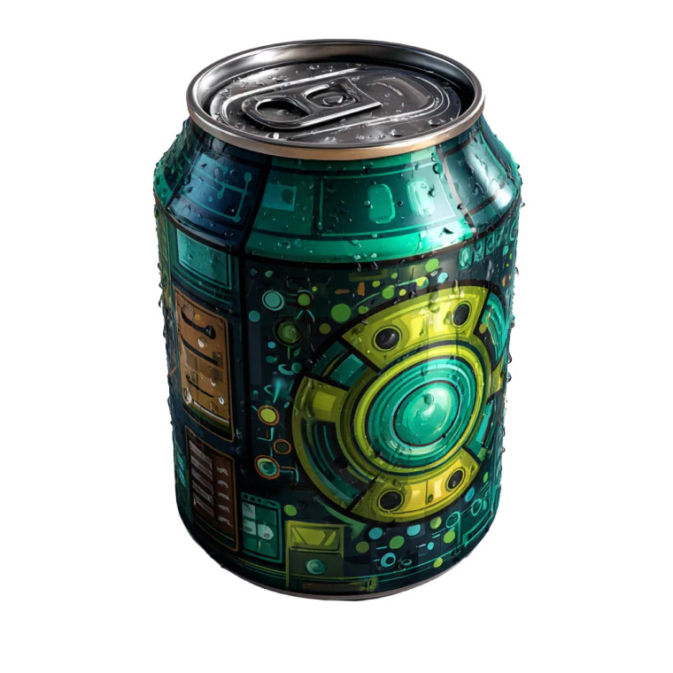 Modern Soda Can Vinyl Car Decal Sticker – Waterproof & UV-Resistant 8"