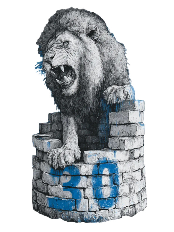 Lion Graffiti Poster Vinyl Car Decal Sticker – Waterproof & UV-Resistant 8"