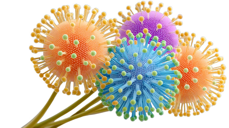 Microscopic Viruses Vinyl Car Decal Sticker – Waterproof & UV-Resistant 8"