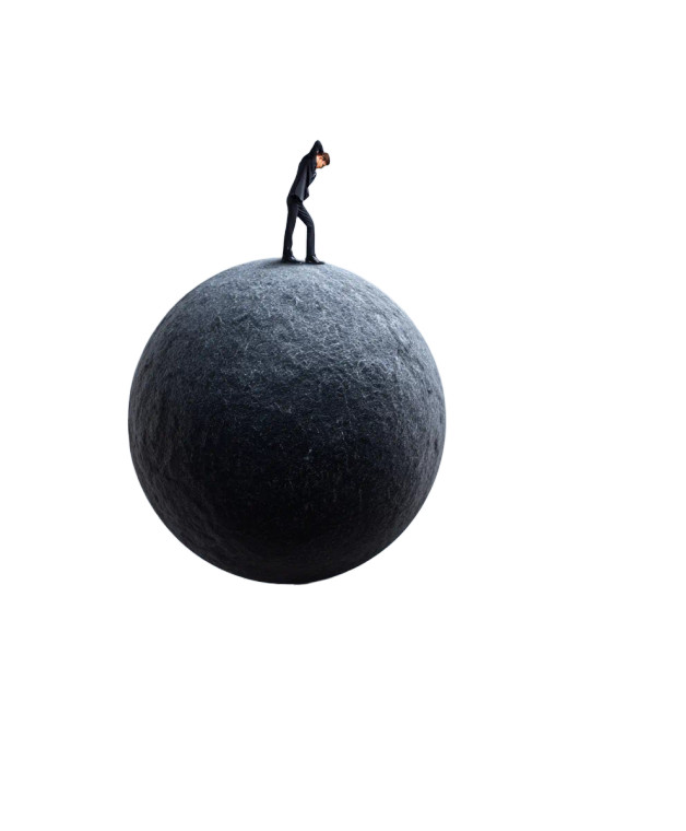 Sisyphus'S Struggle Vinyl Car Decal Sticker – Waterproof & UV-Resistant 8"