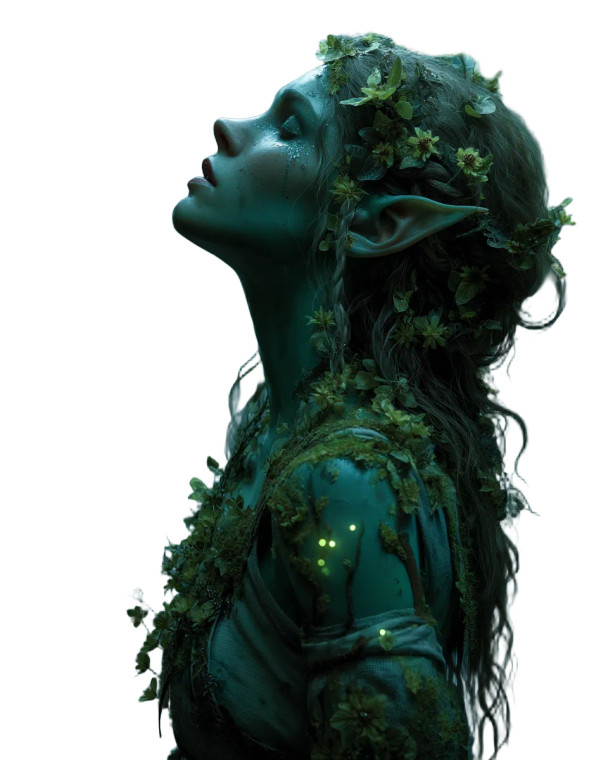 Mystical Dryad Vinyl Car Decal Sticker – Waterproof & UV-Resistant 8"