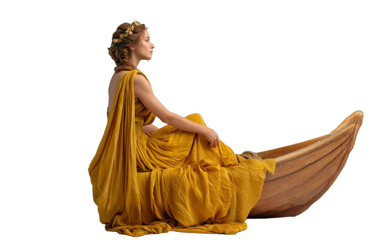 Graceful Greek Goddess Vinyl Car Decal Sticker – Waterproof & UV-Resistant 8"