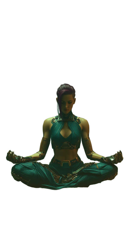 Psylocke Meditating Vinyl Car Decal Sticker – Waterproof & UV-Resistant 8"