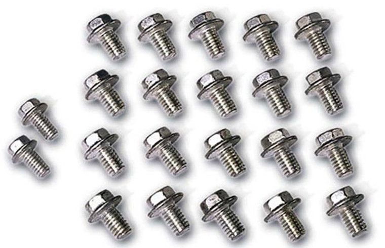 Hex Head Grade 8 Oil Pan Stud | SBC, GM 90° V6, Olds V8 | Zinc Plated & Self Locking