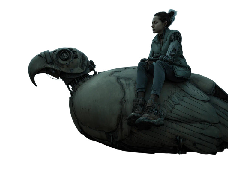 Cyberpunk Robotic Woman Vinyl Car Decal Sticker – Waterproof & UV-Resistant 8"