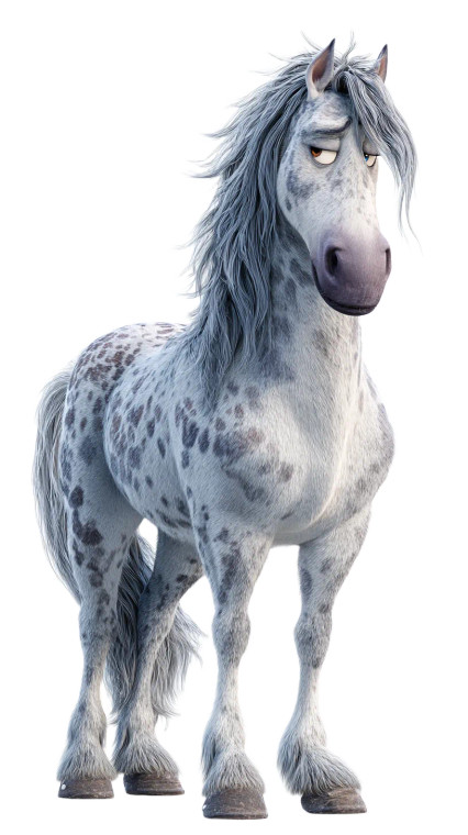 Spotted Cartoon Horse Vinyl Car Decal Sticker – Waterproof & UV-Resistant 8"