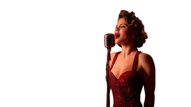 Glamorous Jazz Singer Vinyl Car Decal Sticker – Waterproof & UV-Resistant 8"