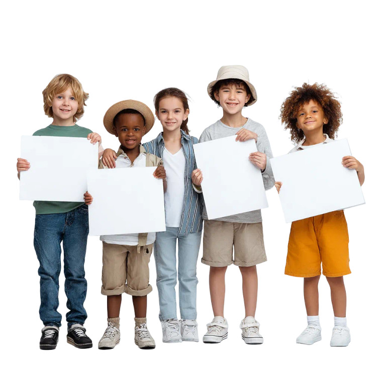 Diverse Kids Smiling Vinyl Car Decal Sticker – Waterproof & UV-Resistant 8"