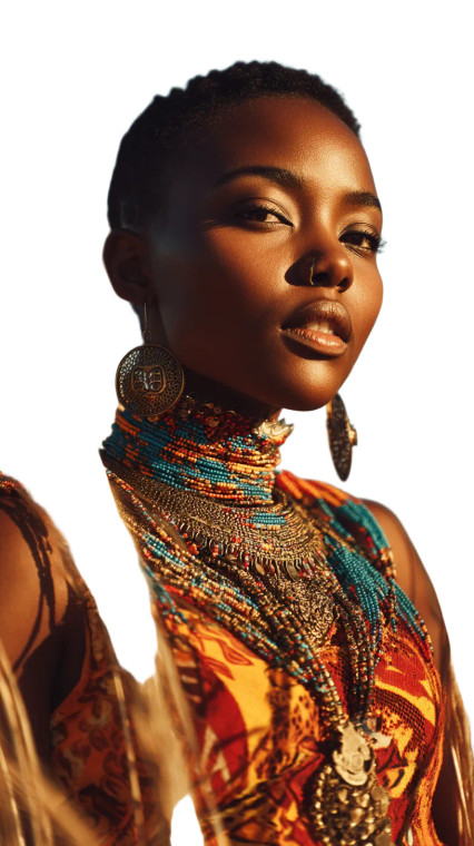 African Tribal Portrait Vinyl Car Decal Sticker – Waterproof & UV-Resistant 8"