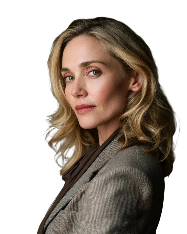 Blonde Woman Suit Vinyl Car Decal Sticker – Waterproof & UV-Resistant 8"