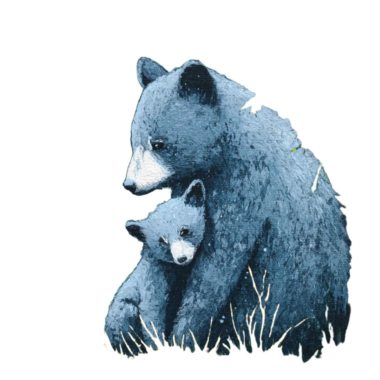 Baby Bear Hug Vinyl Car Decal Sticker – Waterproof & UV-Resistant 8"