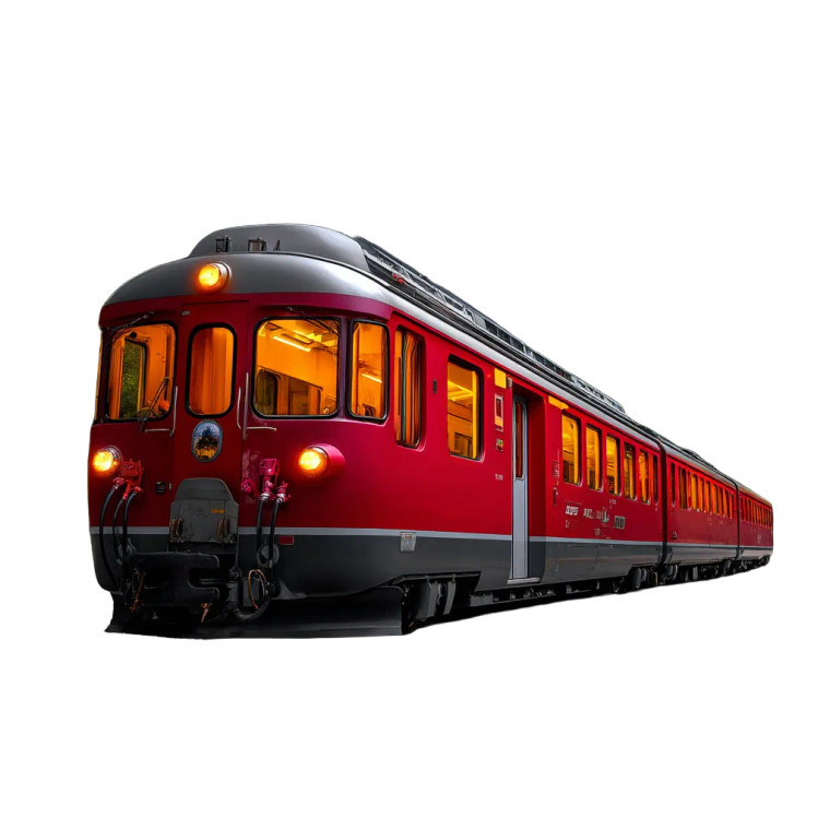 Red Train Vinyl Car Decal Sticker – Waterproof & UV-Resistant 8"
