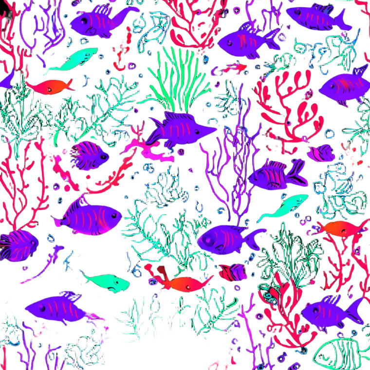 Neon Coral Reef Vinyl Car Decal Sticker – Waterproof & UV-Resistant 8"