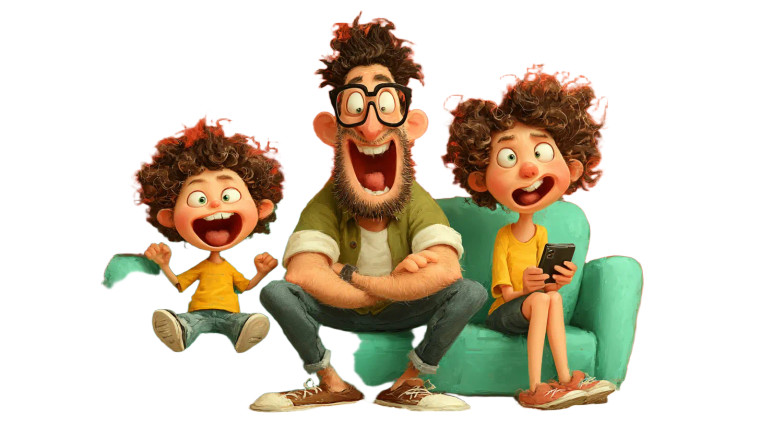 Joyful Family Dance Vinyl Car Decal Sticker – Waterproof & UV-Resistant 8"