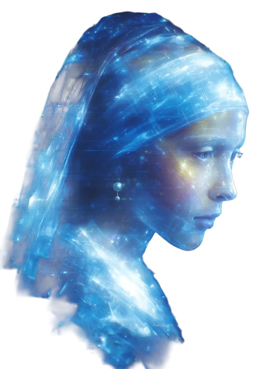 Holographic Pearl Girl Vinyl Car Decal Sticker – Waterproof & UV-Resistant 8"